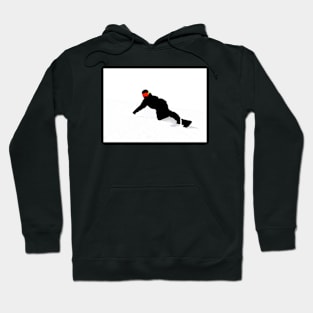 Minimalist snowboard art Hoodie